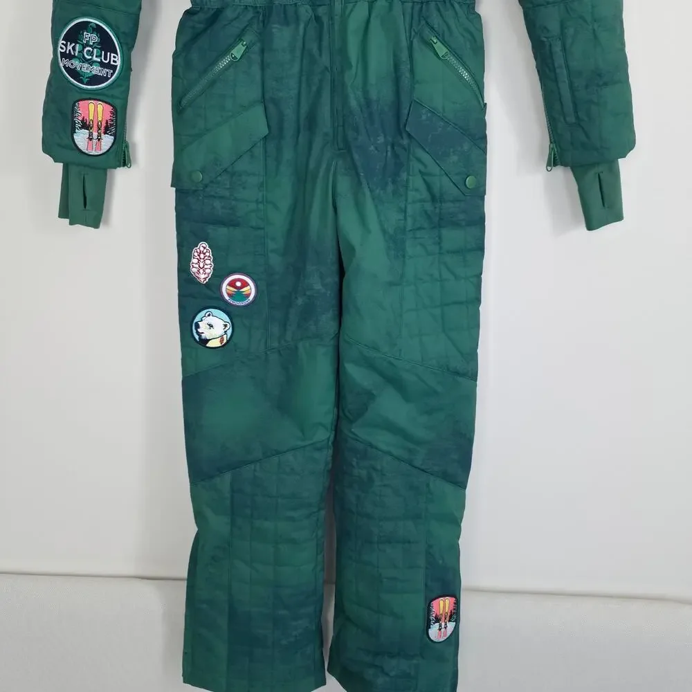 Free People FP Movement Evergreen Combo All Prepped Patch Ski Suit Sz Small NWT